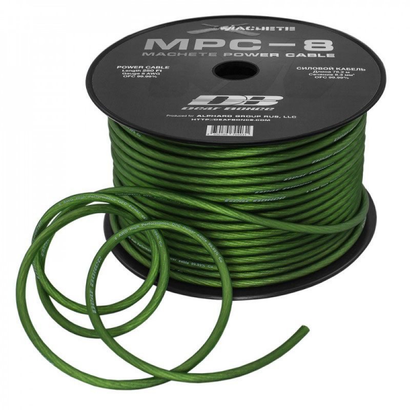 Силовой кабель Deaf Bonce MPC 8GA (Green)