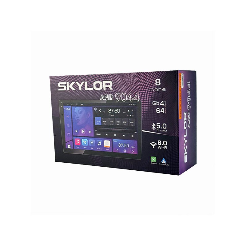 Мультимедийная система SKYLOR AND-9044 9", 4x50, Android 10, 8 Core, 4+64GB, InCell 1280x720, GPS, WiFi, BT